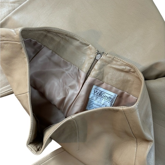 Vintage VTG 80’s Lamb Butter Soft Leather Flare Lined Pant Sz 6X31 Warm Caramel - Picture 6 of 6